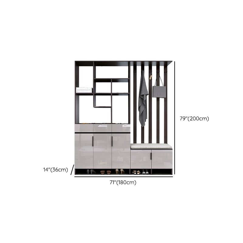Modern Wooden 13.77" Wide Accent Cabinet with Drawers and Shelves Clearhalo 'Cabinets & Chests' 'cabinets_chests' 'furn' 'furn_cabinets_chests' 'Furniture' 'Living Room Furniture' 1200x1200_b2266caa-fb3b-4631-9760-8a368095ce48