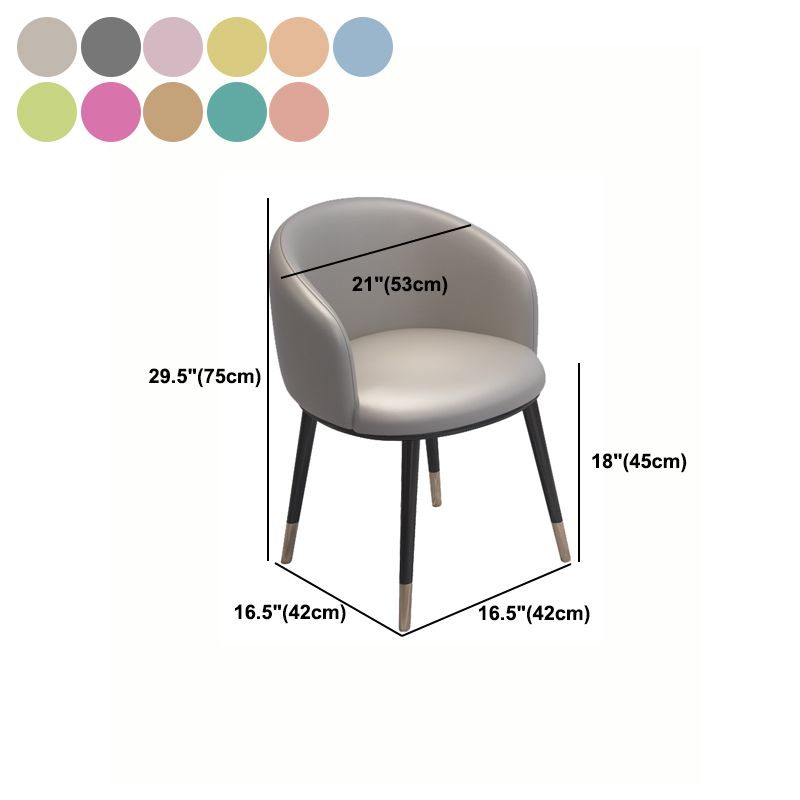 Modern Armless Task Chair Faux Leather Low Back Home Office Chair Clearhalo 'furn' 'furn_office_chair' 'Furniture' 'Office Chairs' 'Office Furniture' 'office_chair' 1200x1200_b226a007-34e5-491f-ba14-4964b1dbcf10