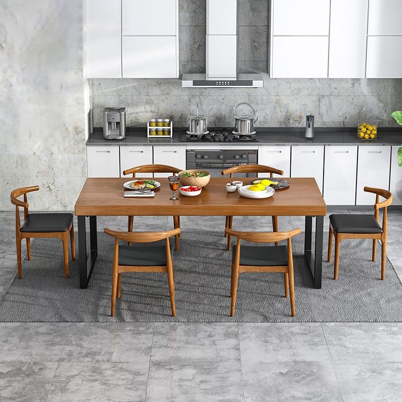 Modern Style Wooden Brown Dining¬†Room¬†Set Standard Height Home Dining Table Furniture Clearhalo 'Dining Room Sets' 'Dining Tables & Seating' 'dining_room_set' 'furn' 'furn_dining_room_set' 'Furniture' 'furniture_dining_room_set' 'Kitchen & Dining Furniture' 'kitchen&dining_furn' 'kitchen' 1200x1200_b226b1c8-339c-4252-9f70-240e7179e419