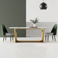 Glam Rectangle Table Sintered Stone Table with Metal Legs for Kitchen Clearhalo 'Dining Tables & Seating' 'Dining Tables' 'dining_table' 'furn' 'furn_dining_table' 'Furniture' 'Kitchen & Dining Furniture' 1200x1200_b22706f6-6628-48b5-9d9f-1fa2516e845b