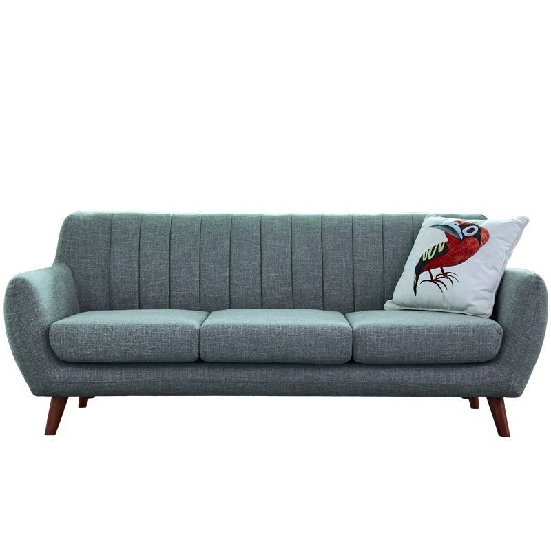 Contemporary Tuxedo Arm Sofa Slipcovered Settee for Living Room
