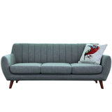 Contemporary Tuxedo Arm Sofa Slipcovered Settee for Living Room