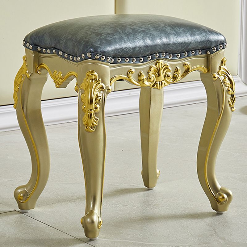 Victorian 19.68 "tavolo da trucco largo in legno massiccio di trucco con cassetti con cassetti