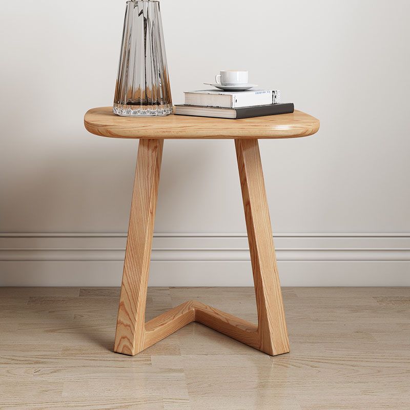 Mesa lateral superior cuadrada de madera sólida 19.7 "de altura Resumen de la mesa de la base de la altura