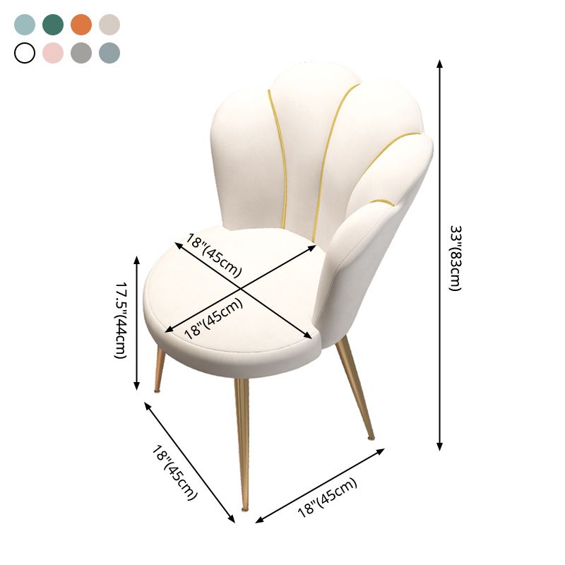Nordic Metal Dining Room Chair Upholstered Linen Fabric Velvet Armless Single Chair Clearhalo ' kitchen&dining_furn' 'Dining Chairs' 'Dining Tables & Seating' 'dining_chair' 'furn' 'furn_dining_chair' 'Furniture' 'furniture_dining_chair' 'Kitchen & Dining Furniture' 'kitchen' 1200x1200_b22998a5-7aee-4ec5-9972-a7935f325c4c