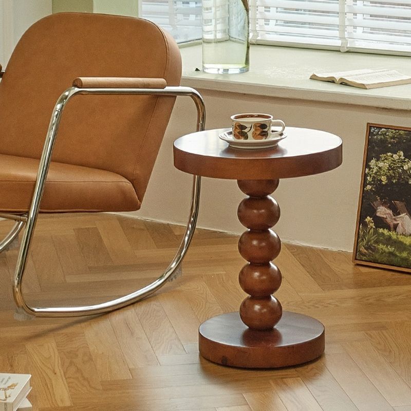 Pedestal End Table in Wood Round Top Living Room Corner Table Clearhalo 'Coffee & Accent Tables' 'End & Side Tables' 'end_side_tables' 'furn' 'furn_end_side_tables' 'Furniture' 'Living Room Furniture' 1200x1200_b229a3df-5a81-427b-9caf-4226da43fa67