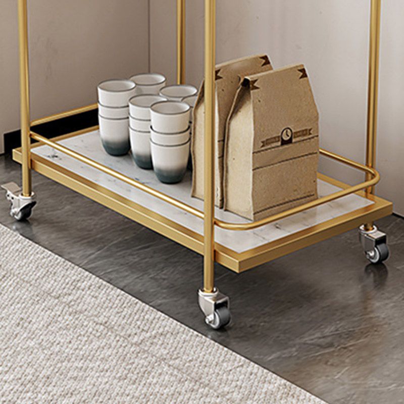 Modern Open Storage Prep Table Rectangular Rolling Kitchen Trolley Clearhalo 'furn' 'furn_kitchen_islands_carts' 'Furniture' 'Kitchen & Dining Furniture' 'Kitchen Islands & Carts' 'kitchen_islands_carts' 1200x1200_b22cbe6c-99f0-460b-bac6-2ea9cd140faa