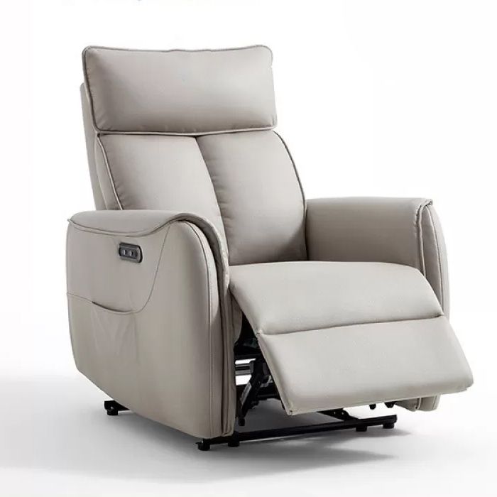 Faux lederen standaard recliner power-push botton recliner stoel met opslag