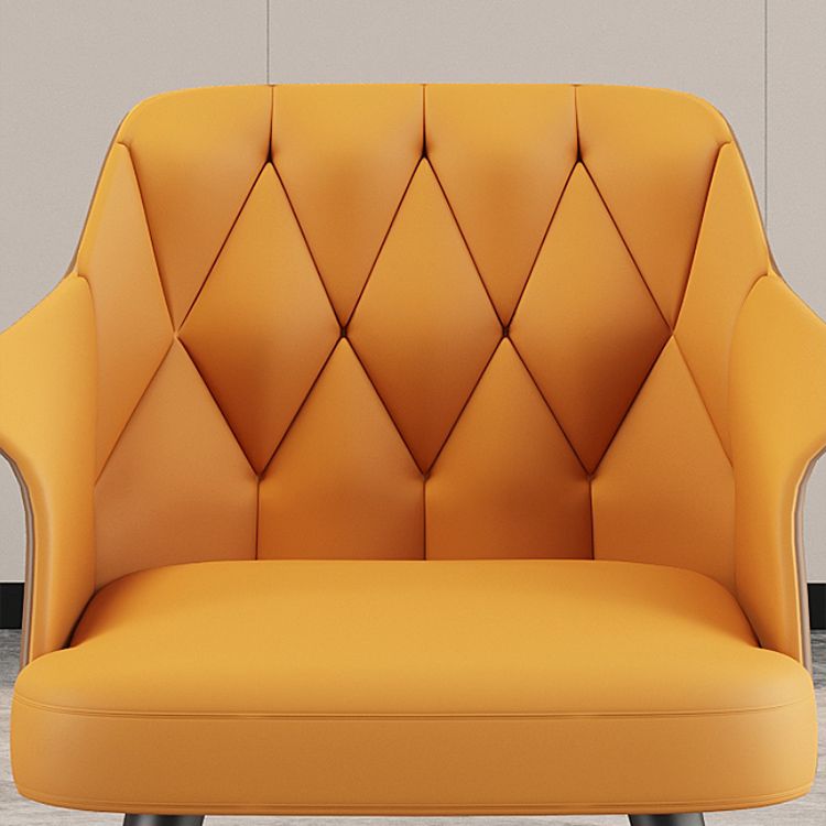 Sillas de comedor de glam metal de metal silla de comedor de cuero falso para uso en el hogar