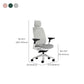 Removable Arms Desk Chair No Distressing Ergonomic Office Chair with Wheels