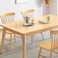 Modern Natural Rectangular Rubberwood Dining Table with 4 Legs