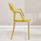 Chaise de cuisine contemporaine chaise latéral de bras à manger avec des jambes en plastique
