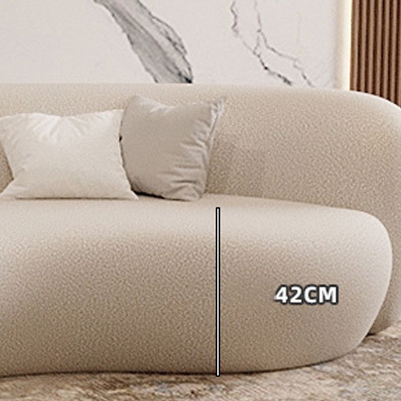 Tight Seat Modern Curved Loveseat Solid Color Stain Resistant Sofa Clearhalo 'furn' 'furn_sofas' 'Furniture' 'Living Room Furniture' 'Sofa' 'sofas' 1200x1200_b231d566-6b48-4c93-a0be-6a19d3b4cc8c
