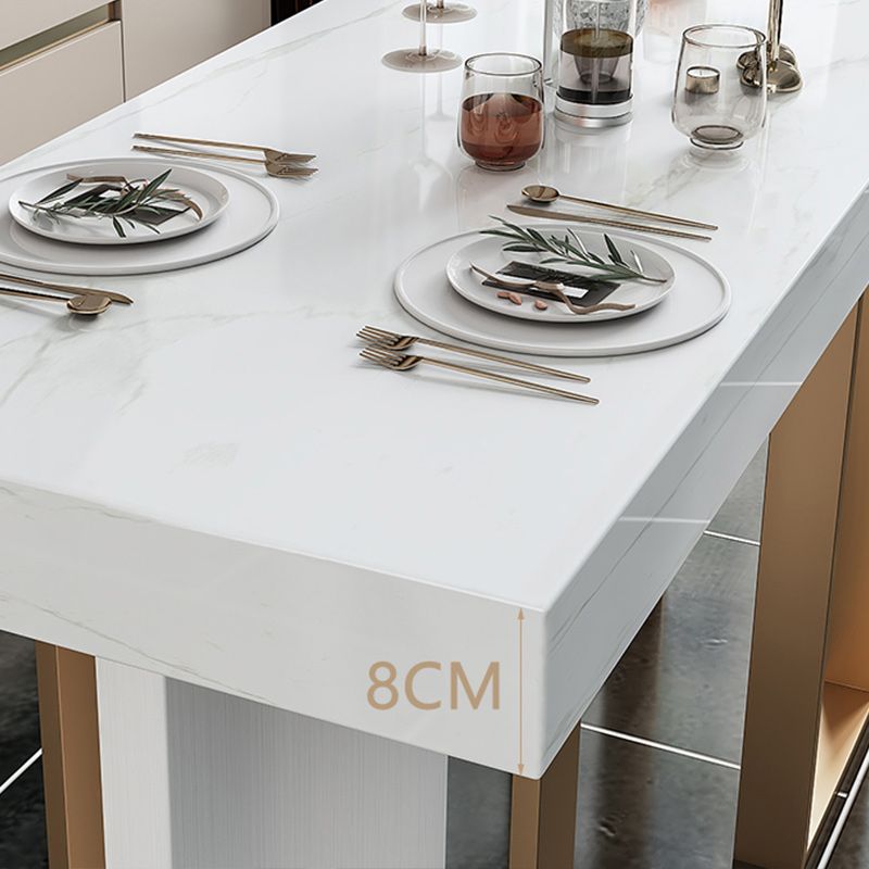 Mesa de comedor de acento de mármol contemporáneo