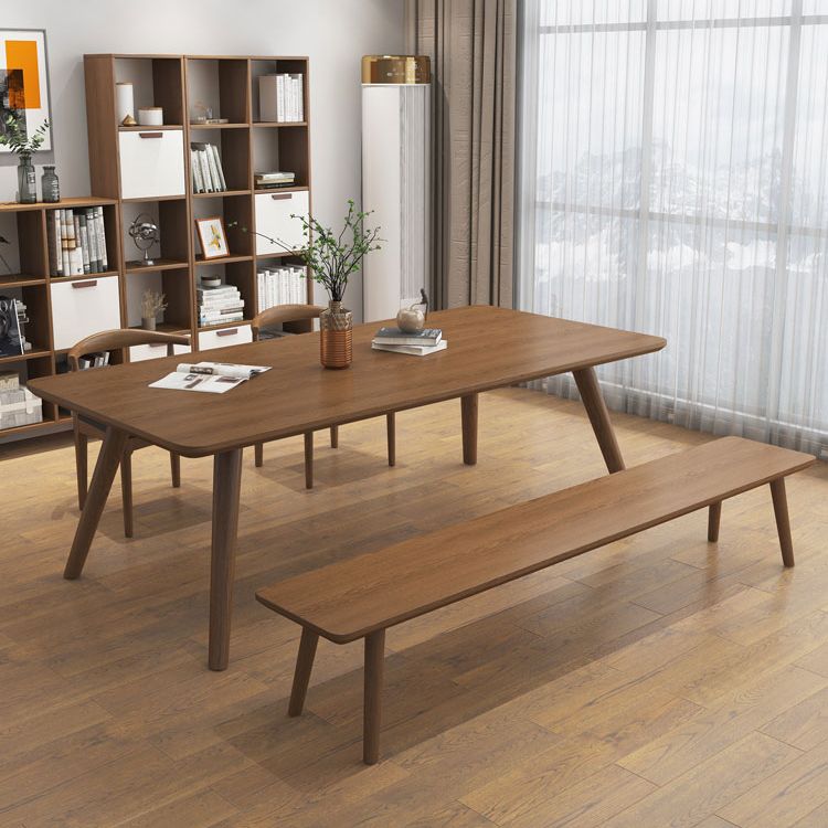 Modern Solid Wood Writing Desk Parsons Base 29.53" Tall Brown Office Desk Clearhalo 'furn' 'furn_office_desk' 'Furniture' 'Office Desks' 'Office Furniture' 'office_desk' 1200x1200_b233e5a9-97c8-462d-b613-d87f0fb94de1