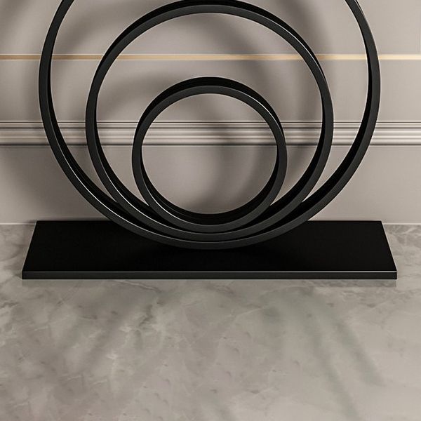 31.5" Tall Modern Console Table 1-shelf Stone Accent Table for Hall