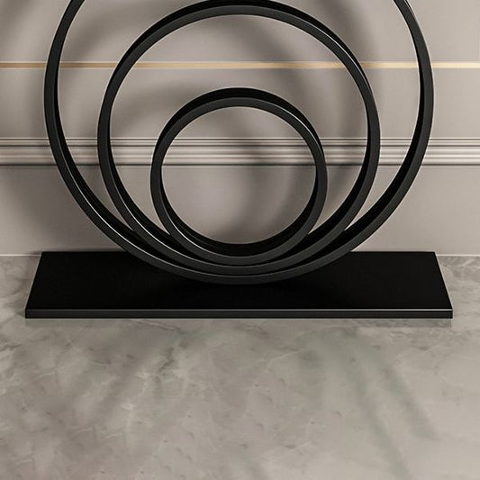 31.5" Tall Modern Console Table 1-shelf Stone Accent Table for Hall