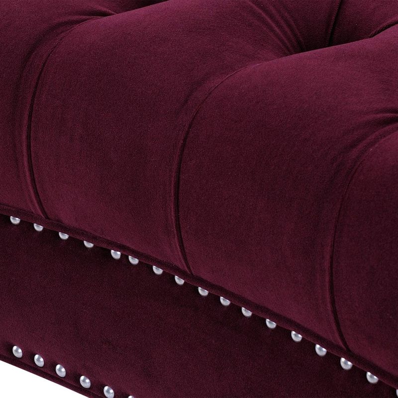 Classic Glam 3-seater Sofa Rolled Arm Couch with Tufted Back for Living Room Clearhalo 'Furniture' 'furniture_sofas' 'Living Room Furniture' 'Sofa' 'sofas' 1200x1200_b234934c-0b3e-49b7-9cda-6e5d1a8ea472