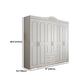 French Country White Storage Cabinet Hinged Door Cabinet with Drawers