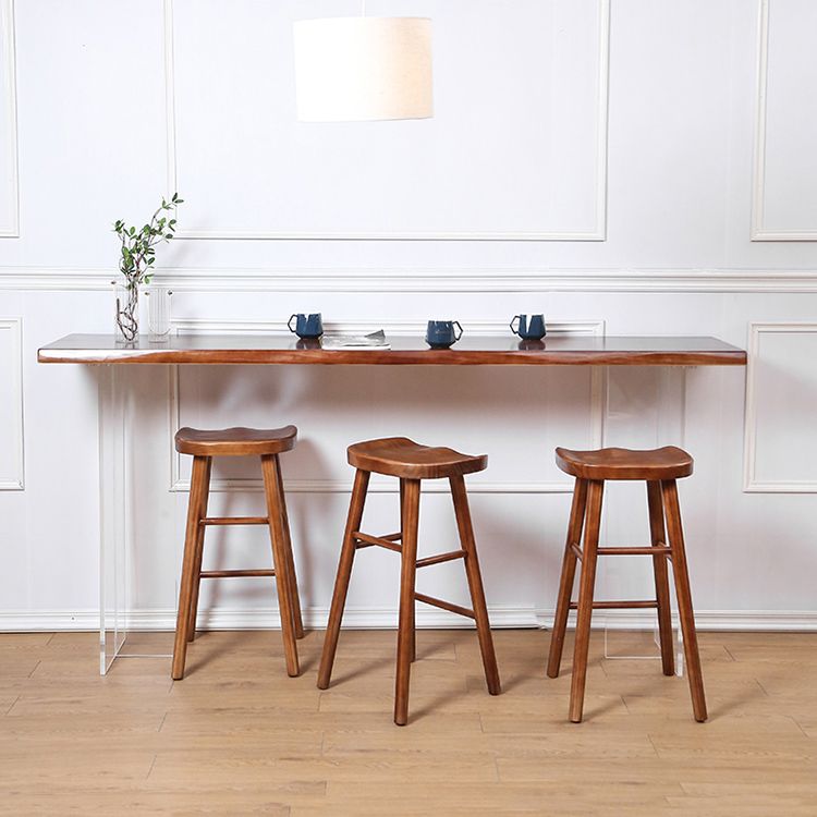 Modern Solid Wood Bar Table Set 1/4/7/9 Pieces Counter Table with Backless Stools Clearhalo 'Bar Furniture' 'furn' 'furn_home_bar_bar_sets' 'Furniture' 'Home Bars & Bar Sets' 'home_bar_bar_sets' 'Kitchen & Dining Furniture' 1200x1200_b236fee9-e7c4-4cf9-85e6-9d5b1dbf9eb6
