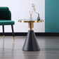 Voetstuk Basisontwerp Cocktailtafel Marmeren tafel Ronde salontafel met metalen basis