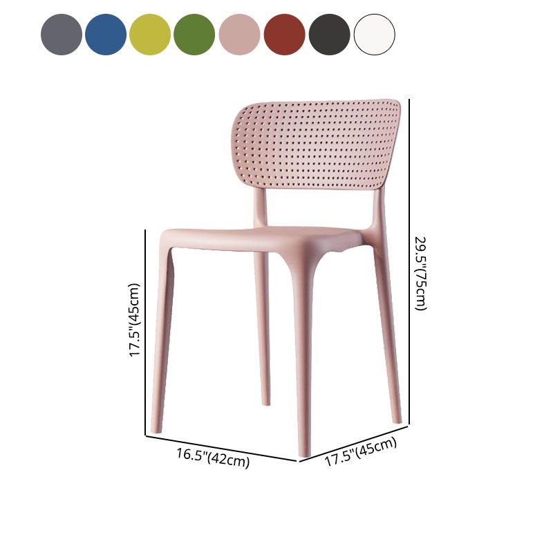 Contemporary Plastic Kitchen Dining Room Side Chair Open Back Chair Clearhalo ' kitchen&dining_furn' 'Dining Chairs' 'Dining Tables & Seating' 'dining_chair' 'Furniture' 'furniture_dining_chair' 'Kitchen & Dining Furniture' 'kitchen' 1200x1200_b23a7bb3-13c9-46c5-ad6b-98e09704c676