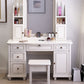 Traditional Solid Wood 60.23" High Vanity Set with Stool and Mirror