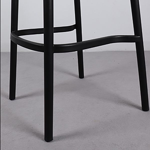Tabouret de bar en plastique scandinave tabouret de bas de pied de pied sans arme pour le salon