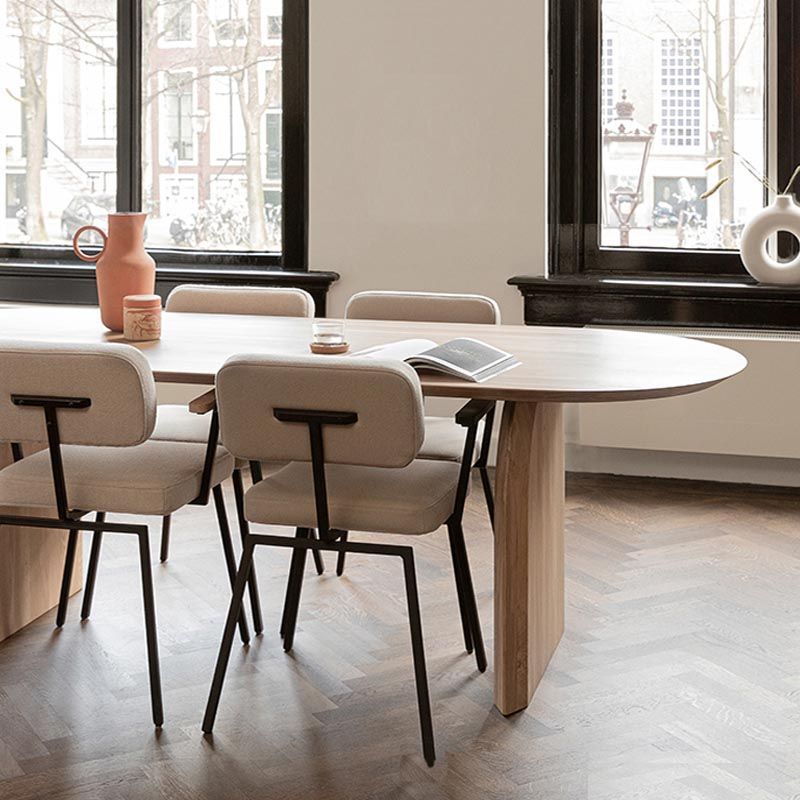 Modern Solid Wood Top Oval Dinette Table Wood Base Dining Table Clearhalo 'Dining Tables & Seating' 'Dining Tables' 'dining_table' 'furn' 'furn_dining_table' 'Furniture' 'furniture_dining_table' 'Kitchen & Dining Furniture' 'kitchen' 'kitchen_dining_table' 1200x1200_b23c2d21-787b-441c-8ad2-d99862b403d3