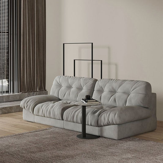 Contemporary Tufted Leather Sofa 41.34-In D Armless Living Room Sofa Clearhalo 'furn' 'furn_sofas' 'Furniture' 'Living Room Furniture' 'Sofa' 'sofas' 1200x1200_b23cad34-edd5-4f86-b669-8e44aae76d3c