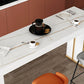 Stone Top Bar Dining Table Contemporary Bar Dining Table with Sled Base Clearhalo 'Bar Furniture' 'Bar Tables' 'bar_tables' 'furn' 'furn_bar_tables' 'Furniture' 'furniture_bar_tables' 'Kitchen & Dining Furniture' 1200x1200_b23cbcb5-ea12-4a7d-8daf-90552f15664b