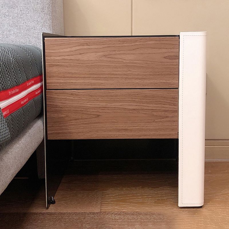 Tavolo da notte moderno tavolo da notte in legno solido e comodino da letto in pelle