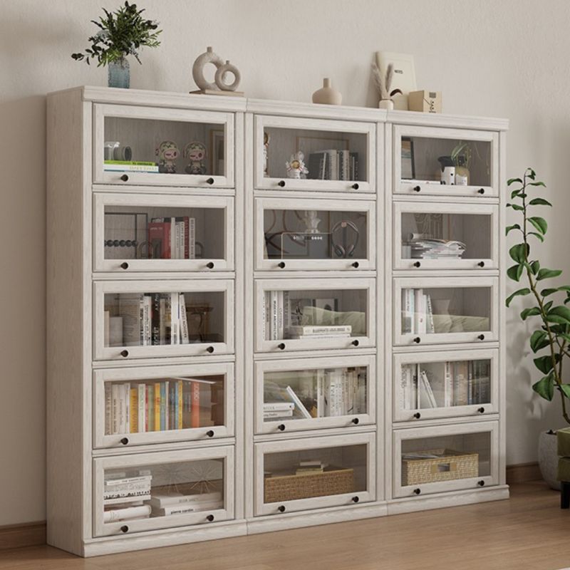Wooden Standard Bookshelf Contemporary White Bookcase with Doors Clearhalo 'Bookcases' 'furn' 'furn_bookcases' 'Furniture' 'Office Furniture' 1200x1200_b2452706-31b6-4e3b-aacd-8912ea5bcef6