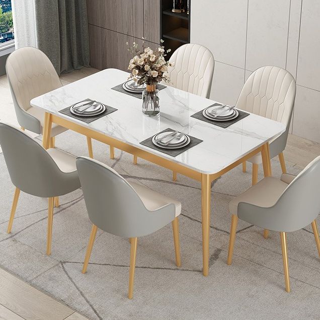 Traditional Luxury Rectangle Dining Collection 4-foot Stone Furniture Clearhalo 'Dining Tables & Seating' 'Dining Tables' 'dining_table' 'furn' 'furn_dining_table' 'Furniture' 'furniture_dining_table' 'Kitchen & Dining Furniture' 'kitchen' 'kitchen_dining_table' 1200x1200_b245597b-4275-4866-be5a-d4586b03d568
