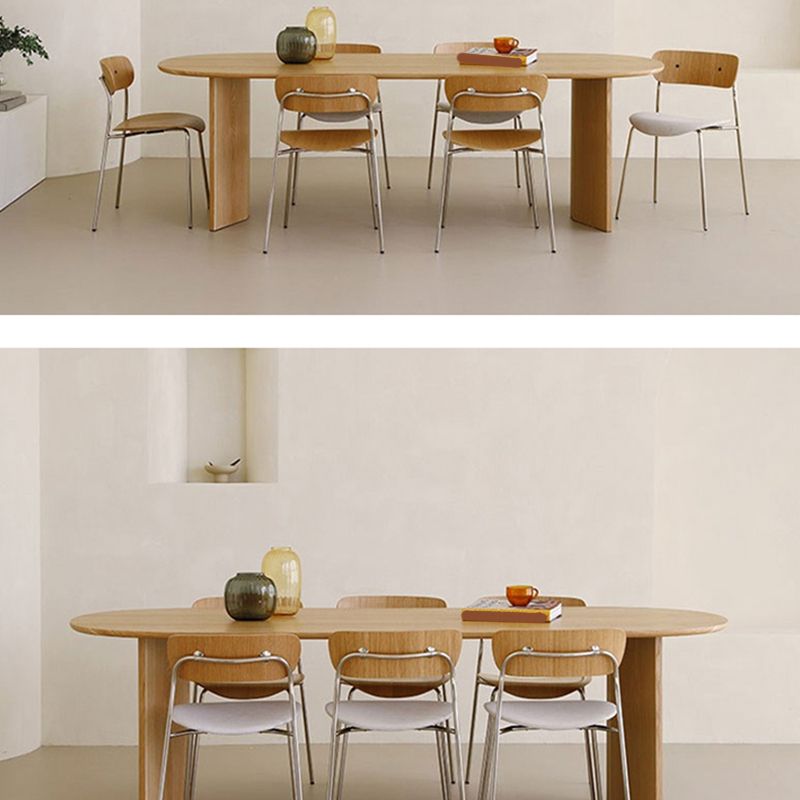 Contemporary Style Wood Office Desk Oval Task Desk with 2 Legs Clearhalo 'furn' 'furn_office_desk' 'Furniture' 'Office Desks' 'Office Furniture' 'office_desk' 1200x1200_b24624fb-c337-423a-8307-4b79595a2b8e