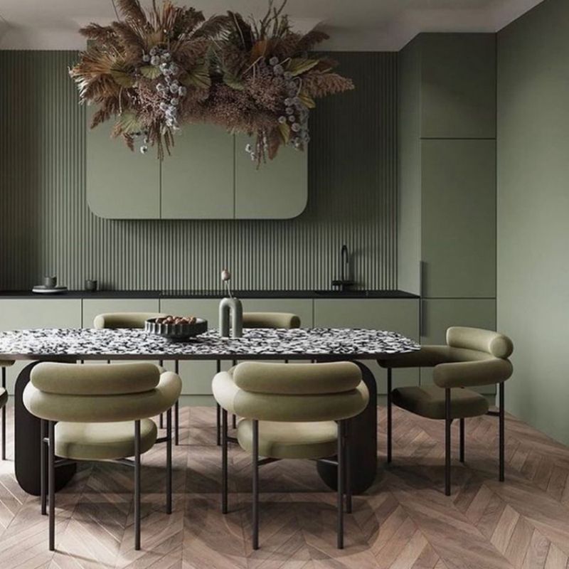 Nordic Style Upholstered Open Arm Dining Chair in Matte Finish Clearhalo 'Dining Chairs' 'Dining Tables & Seating' 'dining_chair' 'furn' 'furn_dining_chair' 'Furniture' 'Kitchen & Dining Furniture' 1200x1200_b24795fd-bb21-414c-b42f-799b44a765ef