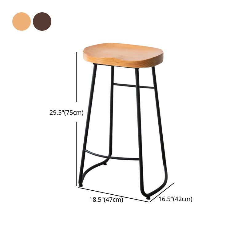 Modern Style Backless Bar-stool Saddle Seat Bar Stool with Metal Legs Clearhalo 'Bar Furniture' 'Bar Stools' 'bar_stools' 'furn' 'furn_bar_stools' 'Furniture' 'furniture_bar_stools' 'Kitchen & Dining Furniture' 1200x1200_b24a5f0c-a33c-44ae-ad2d-be776b1cfe3a