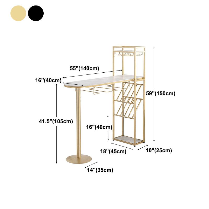 Nordic Style Bar Table Stone Top Pub Table with Wine Cabinet for Dining Room Clearhalo 'Bar Furniture' 'Bar Tables' 'bar_tables' 'furn' 'furn_bar_tables' 'Furniture' 'furniture_bar_tables' 'Kitchen & Dining Furniture' 'kitchen&dining_furn' 'kitchen' 1200x1200_b24ad68a-924b-46ca-bf31-819dac3d04e7