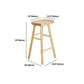 Zeitgenössischer Massivholz Barstool Coffee Shop Barhocker mit Pedal