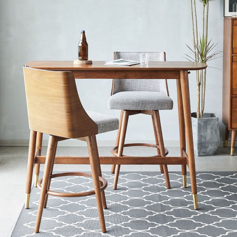 Industrial Style Natural Wood Bar Table Oval Top Indoor 40.75"H Bistro Table Clearhalo 'Bar Furniture' 'Bar Tables' 'bar_tables' 'furn' 'furn_bar_tables' 'Furniture' 'furniture_bar_tables' 'Kitchen & Dining Furniture' 'kitchen&dining_furn' 'kitchen' 1200x1200_b24dd812-a1e0-4586-a51b-4018739675d5