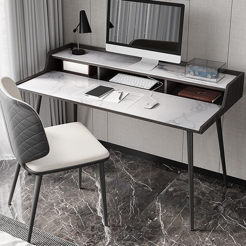 Bureau d'ordinateur en pierre de style industriel bureau rectangulaire de bureau
