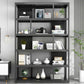 Industrial Metal Etagere Bookcase Open Back Bookshelf for Home Office Clearhalo 'Bookcases' 'Furniture' 'furniture_bookcases' 'kitchen' 'kitchen_bookcases' 'Living Room Furniture' 'Office Furniture' 1200x1200_b24e8f4d-0a3e-47dd-b394-d3f57c066dff