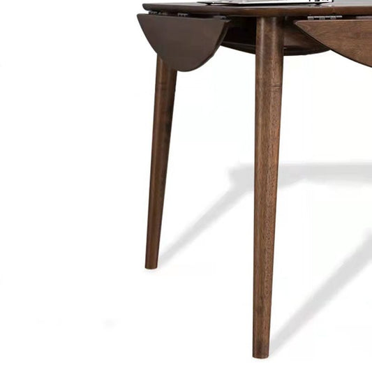 ドロップリーフダイニングテーブルラバーウッド4脚のソリッドウッドダイニングテーブル