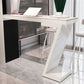 Contemporary Style Bar Height Table Rectangle Stone Bistro Bar Desk