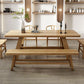 Rectangle Trestle Dining Site Table Solid Woodl Dining Room Collection for Indoor Clearhalo ' dining_table' 'Dining Tables & Seating' 'Dining Tables' 'furn' 'furn_dining_table' 'Furniture' 'furniture_dining_table' 'Kitchen & Dining Furniture' 'kitchen&dining_furn' 'kitchen' 'kitchen_dining_table' 1200x1200_b24ff386-a9a9-412b-ad4e-13c28adaaca4