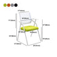 Modern Office Chair with Arms Mid Back Conference Chair with White Frame Clearhalo 'furn' 'furn_office_chair' 'Furniture' 'Office Chairs' 'Office Furniture' 'office_chair' 1200x1200_b2503b99-e4cd-4ea8-bdcf-8d5f4051f48f