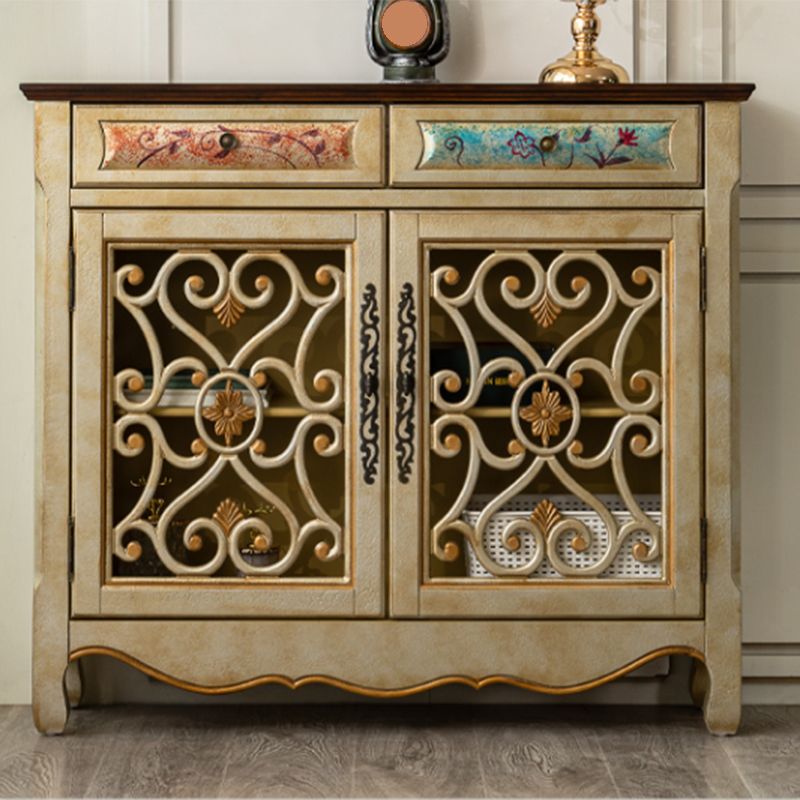 36.02"Tall 1- Door Wooden Cabinet, 2-drawer Rectangle Accent Cabinet Clearhalo 'Cabinets & Chests' 'cabinets_chests' 'furn' 'furn_cabinets_chests' 'Furniture' 'Living Room Furniture' 1200x1200_b25096de-f8c7-437c-905a-b1a6dec874e1