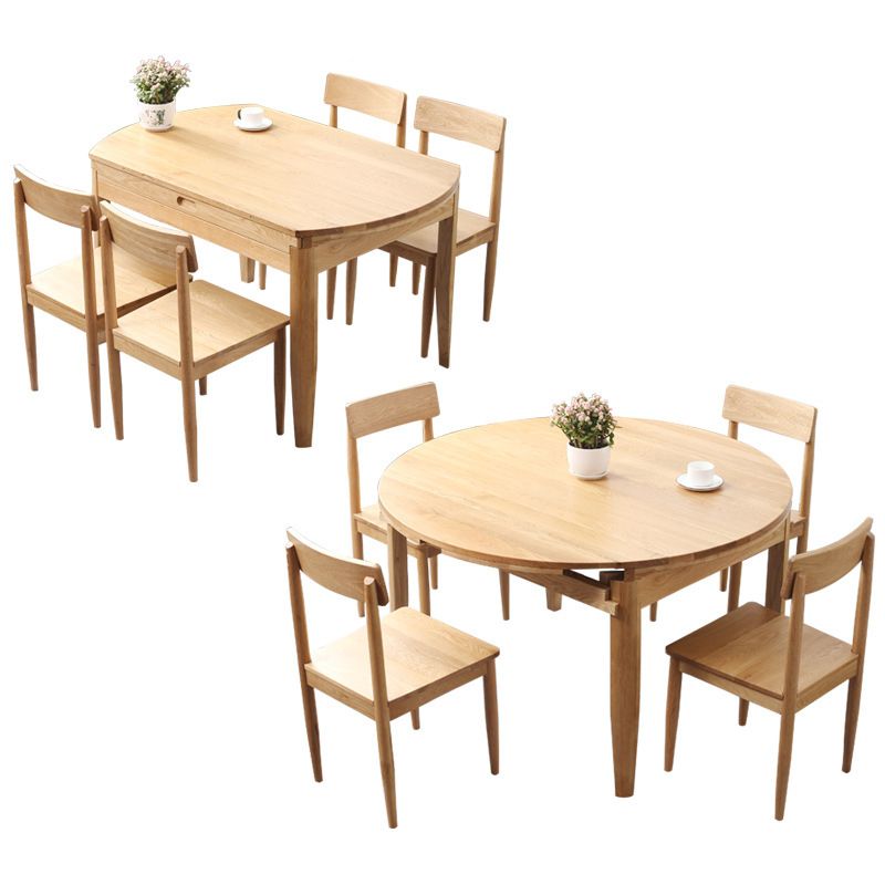 Minimalist Wooden Dining Set Standard Height with 4 Legs Base Dining Room Set for Home Use Clearhalo 'Dining Room Sets' 'Dining Tables & Seating' 'dining_room_set' 'furn' 'furn_dining_room_set' 'Furniture' 'furniture_dining_room_set' 'Kitchen & Dining Furniture' 'kitchen&dining_furn' 'kitchen' 1200x1200_b250c7f7-25a2-4c36-897c-3c9d487ee985
