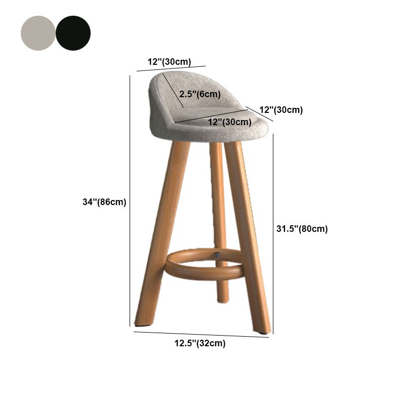 Contemporary Low Back Counter Stool Home Furniture with Footrest Clearhalo 'Bar Furniture' 'Bar Stools' 'bar_stools' 'furn' 'furn_bar_stools' 'Furniture' 'Kitchen & Dining Furniture' 1200x1200_b2517ded-b211-415f-a435-8f9faeb0b31e