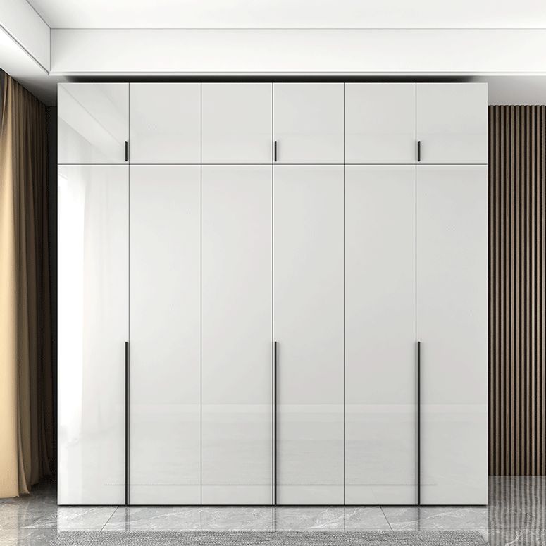 Modern Manufactured Wood Storage Cabinet High Gloss White Cabinet Clearhalo 'Armoires & Wardrobes' 'armoires_wardrobes' 'Bedroom Furniture' 'furn' 'furn_armoires_wardrobes' 'Furniture' 1200x1200_b253ce08-9b7f-4651-bb91-32e0ee6dd91b